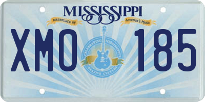 MS license plate XMO185
