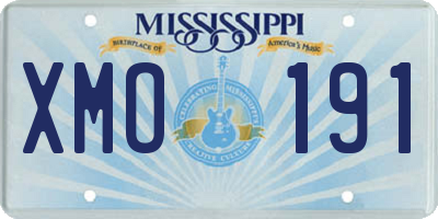 MS license plate XMO191