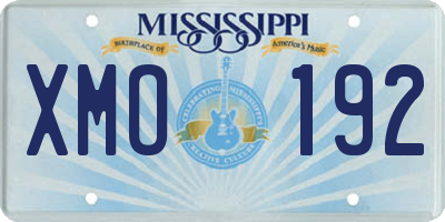 MS license plate XMO192