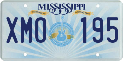 MS license plate XMO195