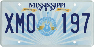 MS license plate XMO197
