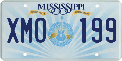 MS license plate XMO199