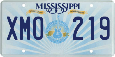 MS license plate XMO219