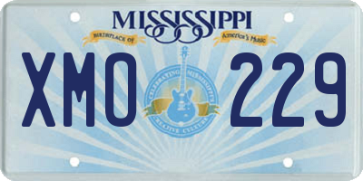 MS license plate XMO229
