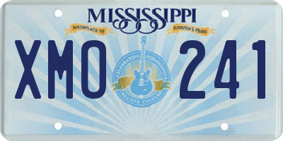 MS license plate XMO241