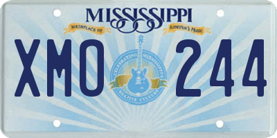 MS license plate XMO244