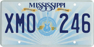MS license plate XMO246