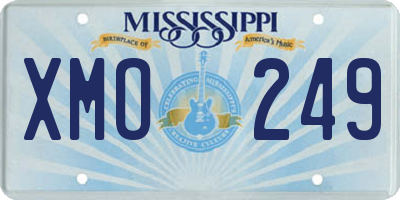 MS license plate XMO249