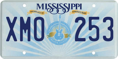 MS license plate XMO253