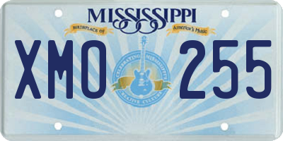 MS license plate XMO255