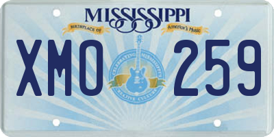 MS license plate XMO259