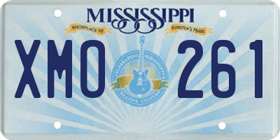 MS license plate XMO261