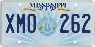 MS license plate XMO262
