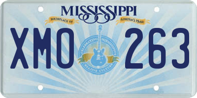 MS license plate XMO263