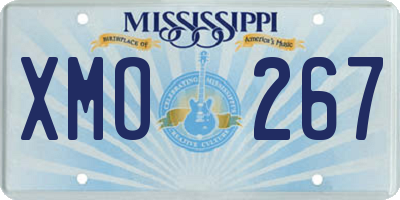 MS license plate XMO267