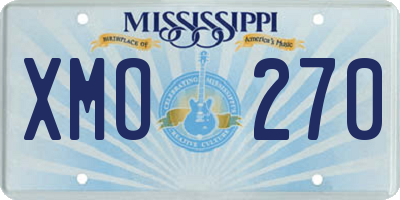 MS license plate XMO270