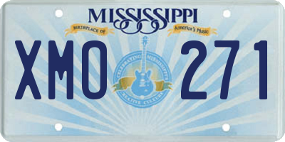 MS license plate XMO271