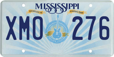 MS license plate XMO276