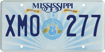 MS license plate XMO277