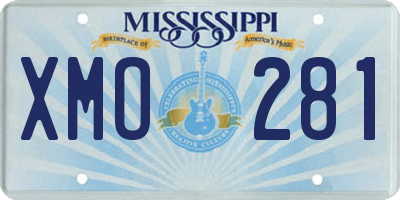 MS license plate XMO281