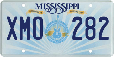 MS license plate XMO282