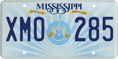 MS license plate XMO285