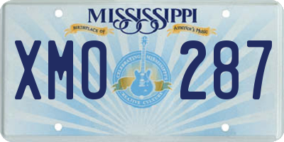 MS license plate XMO287