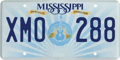 MS license plate XMO288