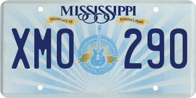MS license plate XMO290