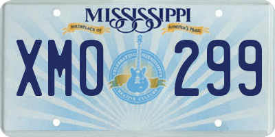 MS license plate XMO299
