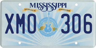 MS license plate XMO306