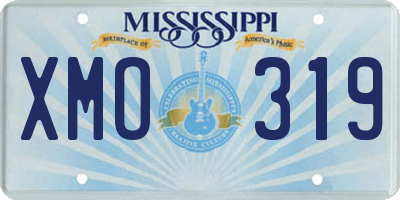 MS license plate XMO319