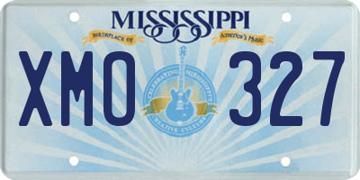 MS license plate XMO327