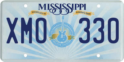 MS license plate XMO330