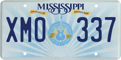 MS license plate XMO337
