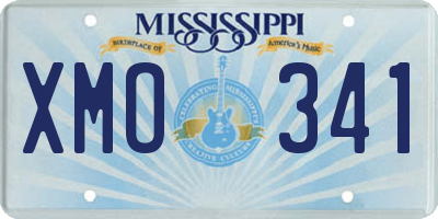 MS license plate XMO341
