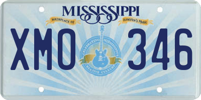MS license plate XMO346