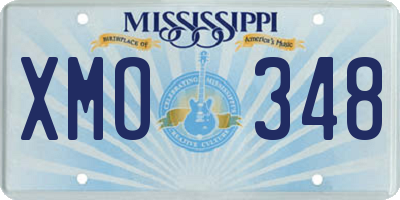 MS license plate XMO348