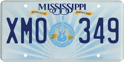 MS license plate XMO349