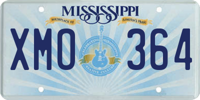 MS license plate XMO364