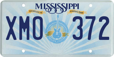 MS license plate XMO372
