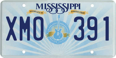 MS license plate XMO391