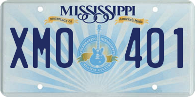 MS license plate XMO401