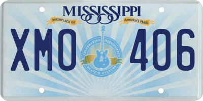 MS license plate XMO406