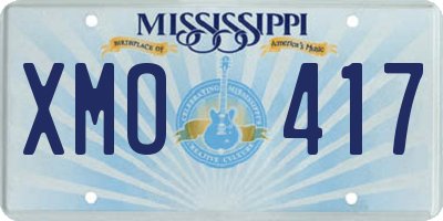 MS license plate XMO417