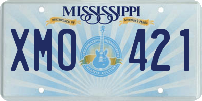 MS license plate XMO421