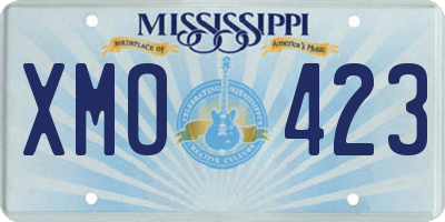MS license plate XMO423