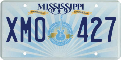 MS license plate XMO427