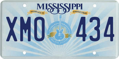 MS license plate XMO434