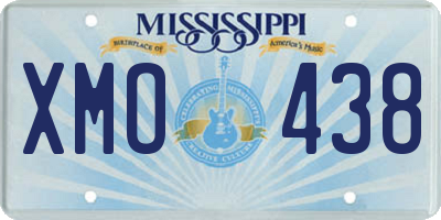 MS license plate XMO438